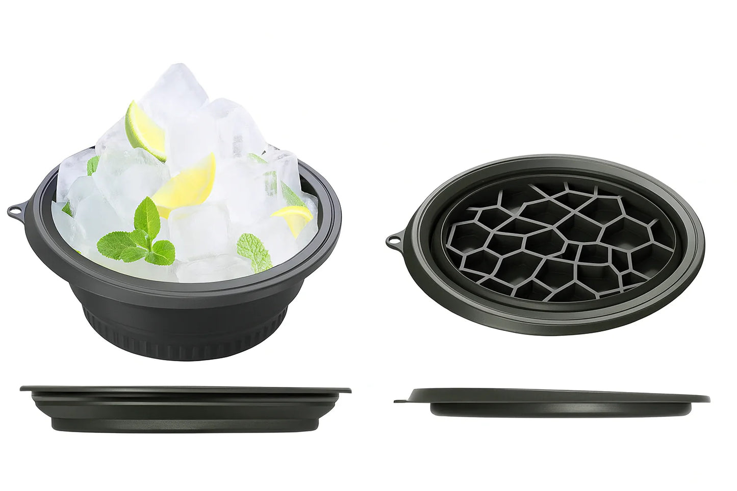 Manual Ice Cube Maker with Press Lid – Easy & Quick Ice Release